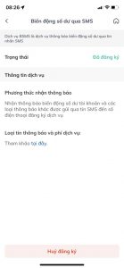 Hướng dẫn 3 bước hủy SMS Banking BIDV trên app online trong 3 giây