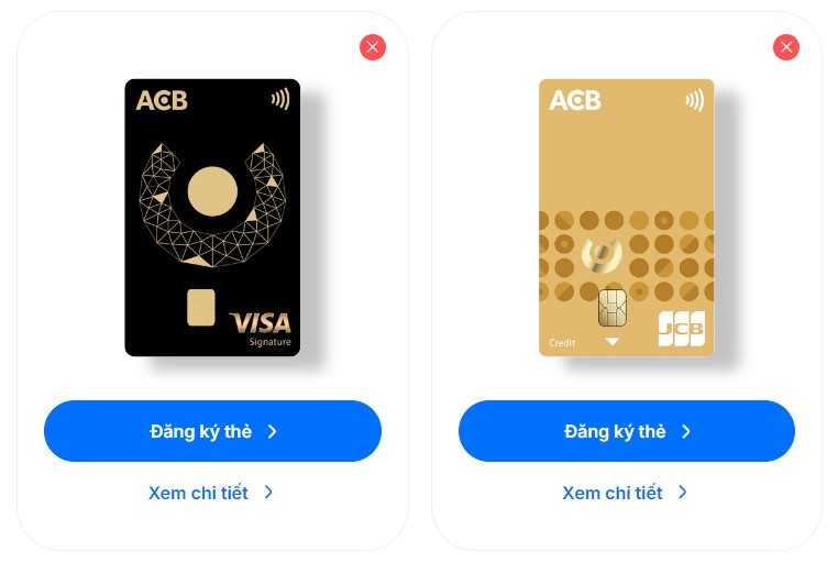 Mở thẻ tín dụng ACB hạn mức bao nhiêu là cao nhất?